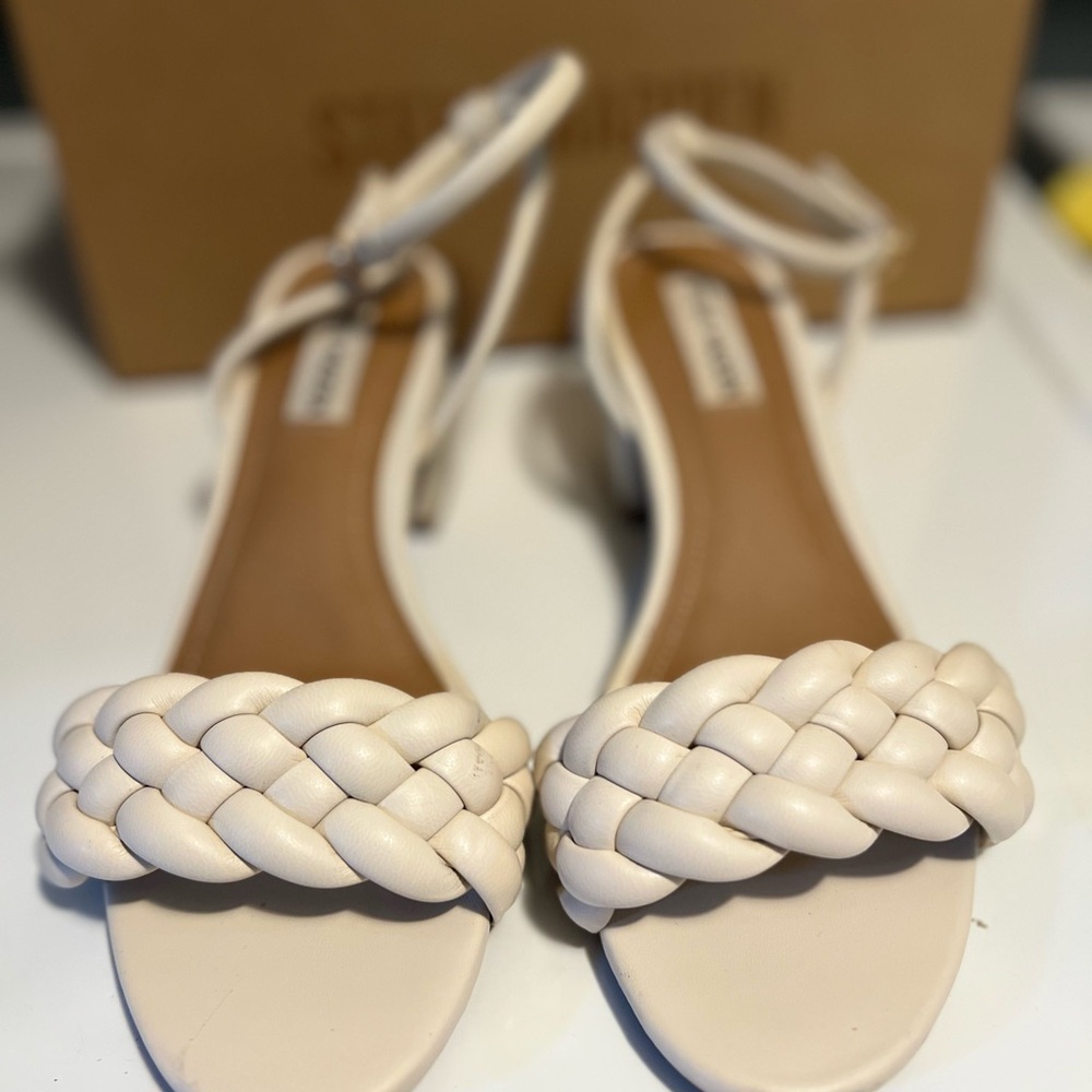 Steve Madden Ivory Braided Sandals